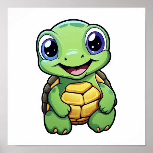 schildpad voor cartoon poster (Voorkant)