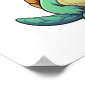 schildpad voor cartoon poster (Hoek)
