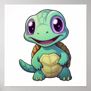 schildpad voor cartoon poster