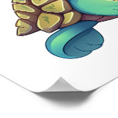 schildpad voor cartoon poster (Hoek)