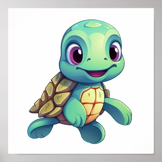 schildpad voor cartoon poster (Voorkant)