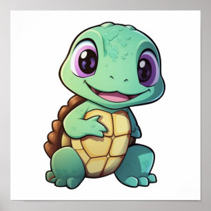 schildpad voor cartoon poster