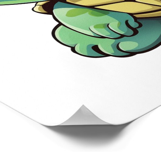 schildpad voor cartoon poster (Hoek)
