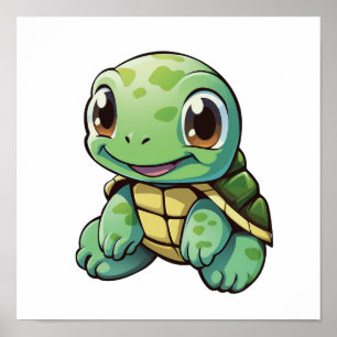 schildpad voor cartoon poster