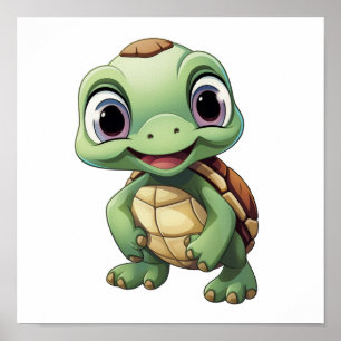 schildpad voor cartoon poster