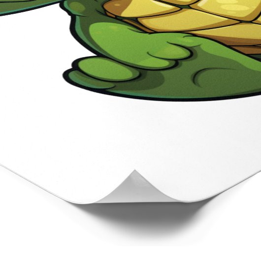 schildpad voor cartoon poster (Hoek)