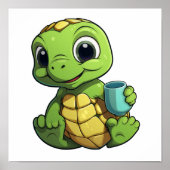 schildpad voor cartoon poster (Voorkant)