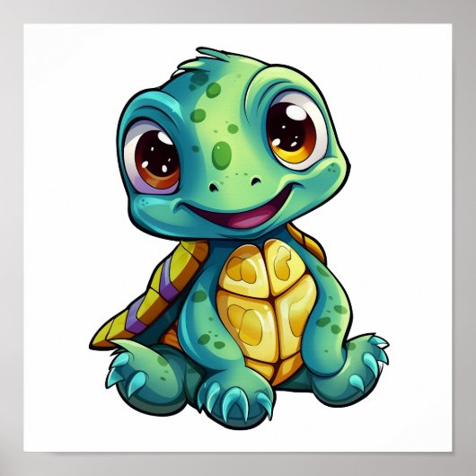 schildpad voor cartoon poster (Voorkant)