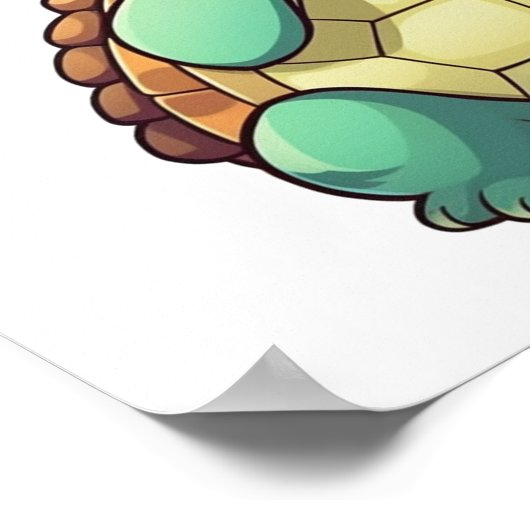 schildpad voor cartoon poster (Hoek)