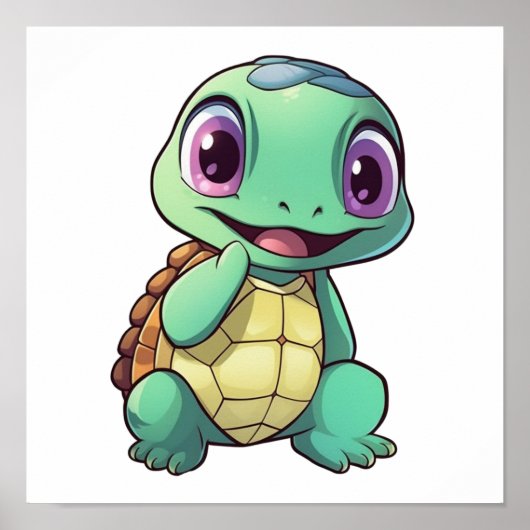 schildpad voor cartoon poster (Voorkant)