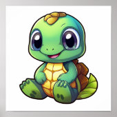 schildpad voor cartoon poster (Voorkant)