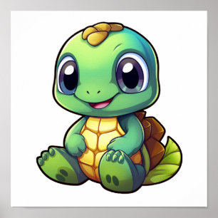 schildpad voor cartoon poster