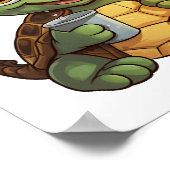 schildpad voor cartoon poster (Hoek)