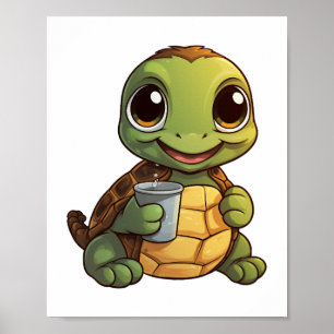 schildpad voor cartoon poster