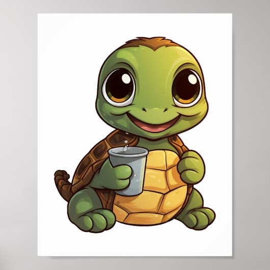 schildpad voor cartoon poster (Voorkant)