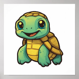 schildpad voor cartoon poster
