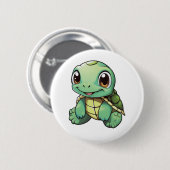 schildpad voor cartoon ronde button 5,7 cm (Voorkant /achterkant)