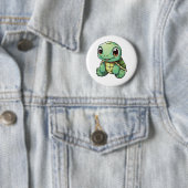 schildpad voor cartoon ronde button 5,7 cm (In situ)