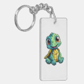 schildpad voor cartoon sleutelhanger (Voorkant Links)