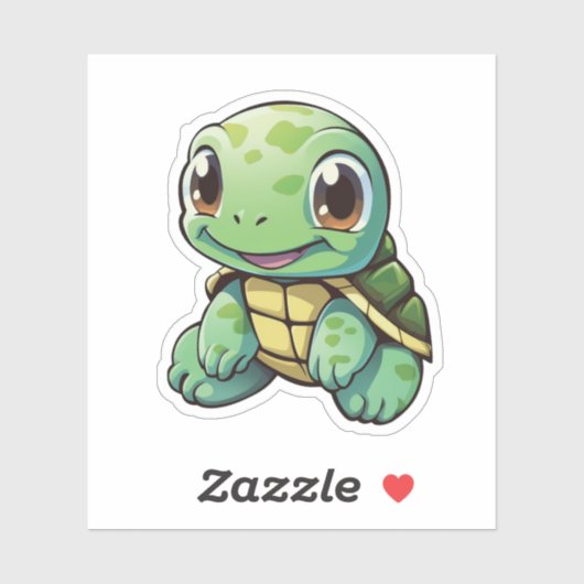 schildpad voor cartoon sticker (Vel)