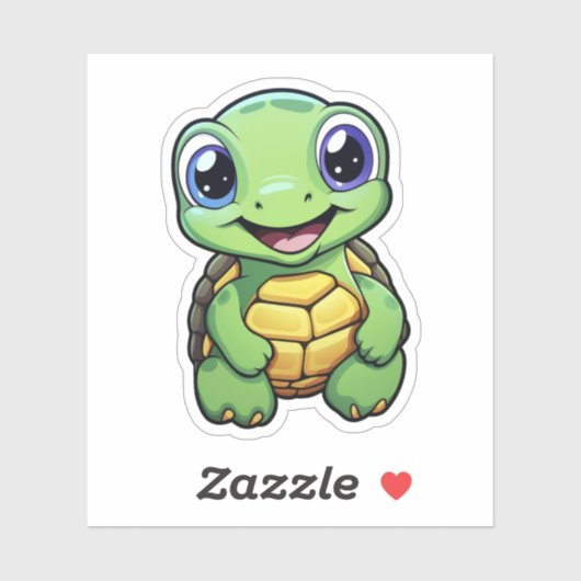 schildpad voor cartoon sticker (Vel)
