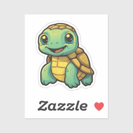schildpad voor cartoon sticker (Vel)