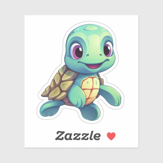 schildpad voor cartoon sticker (Vel)