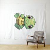 schildpad voor cartoon wandkleed (In Situ (horizontaal))
