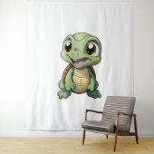 schildpad voor cartoon wandkleed (In situ)