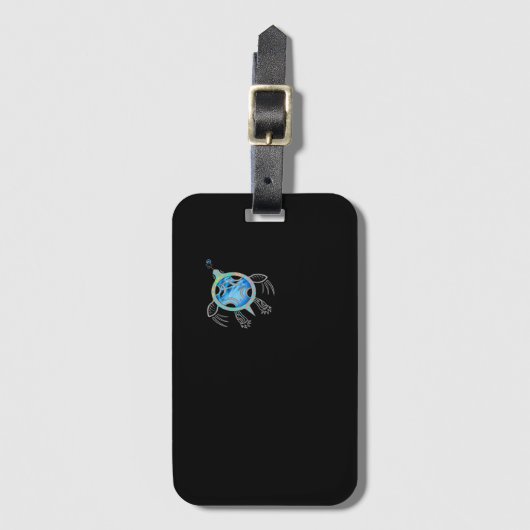 Schildpad voor Zee Bagagelabel (Voorkant (verticaal))