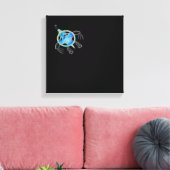 Schildpad voor Zee Canvas Afdruk (Insitu (Woonkamer))