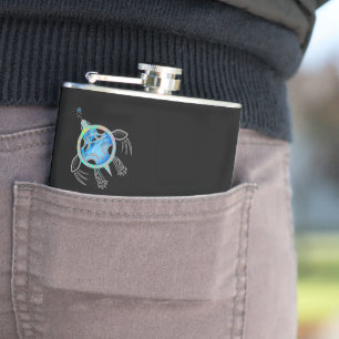 Schildpad voor Zee Heupfles