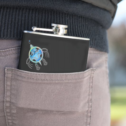 Schildpad voor Zee Heupfles (Voorbeeld)