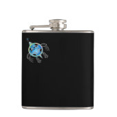 Schildpad voor Zee Heupfles (Voorkant)