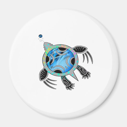 Schildpad voor Zee Magneet (Voorkant)