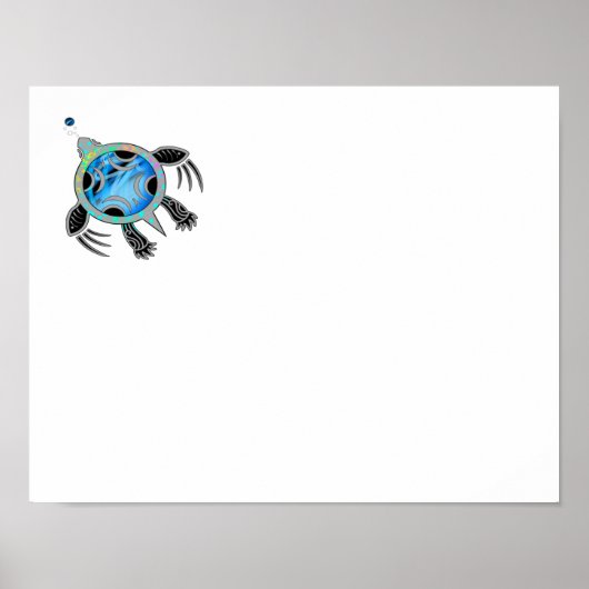 Schildpad voor Zee Poster (Voorkant)