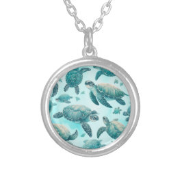 Schildpad Vrienden Zilver Vergulden Ketting
