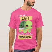 Schildpad vroeg voor morgen t-shirt (Voorkant)