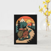 Schildpad Wandelen Camping Camping Camper Backpack Kaart (Gele Bloem)