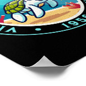 Schildpad wandelen in het Virgin Islands National  Poster (Hoek)