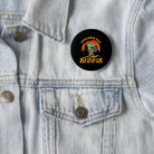 Schildpad Wandelteam. Funny Hiker Ronde Button 5,7 Cm (In situ)