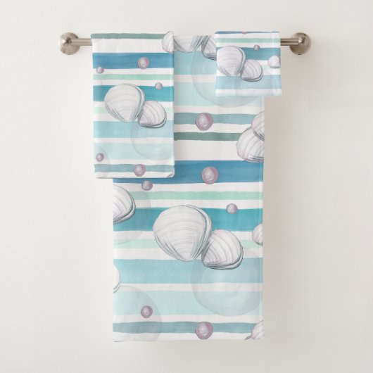 Schildpad Watercolor Patroon Bad Handdoek (Insitu)