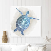 Schildpad Waterverf Canvas Print