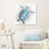 Schildpad Waterverf Canvas Print
