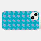 Schildpad waterverf kunst gepatterd aqua roze Case-Mate iPhone case (Achterkant (horizontaal))