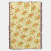 Schildpad waterverf kunstnaam patroon geel gooien deken (Voorkant Verticaal)