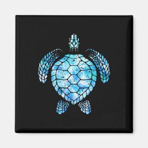 Schildpad Waterverf Tie Dye Zee Ocean Save Planet Magneet
