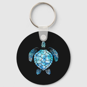 Schildpad Waterverf Tie Dye Zee Ocean Save Planet  Sleutelhanger