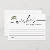 Schildpad Wensen voor Baby Kaart (Voorkant / Achterkant)