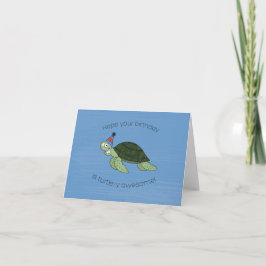 Schildpad-y Geweldige Verjaardag Kaart